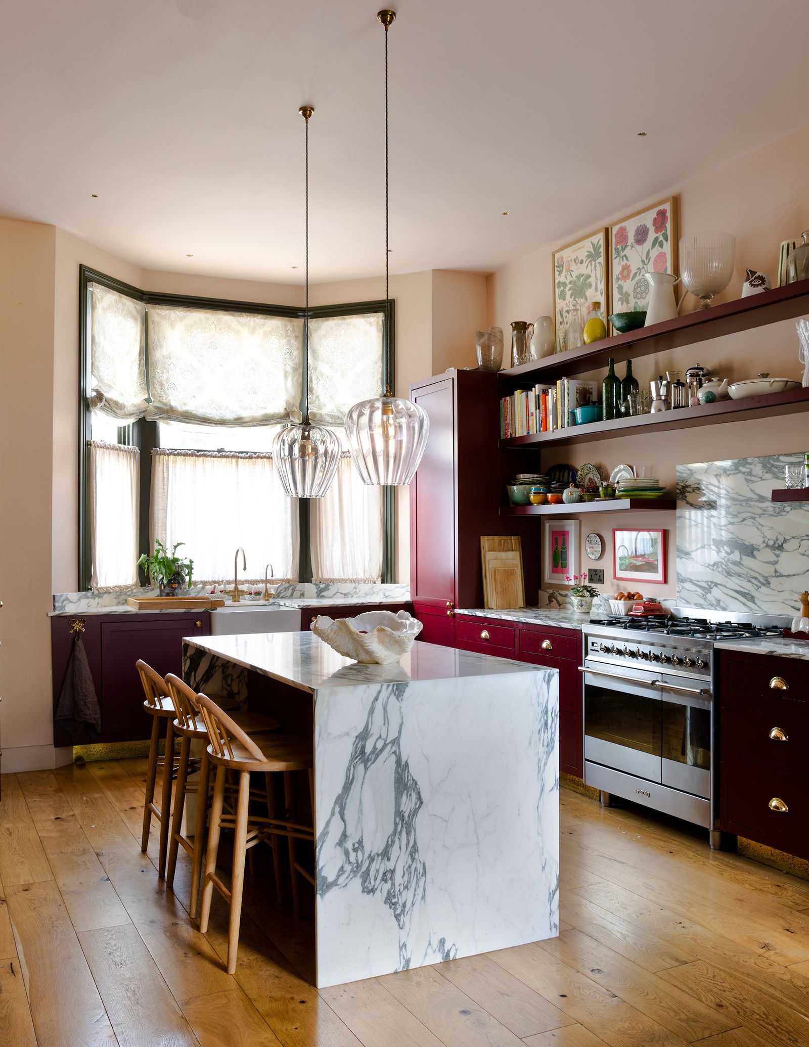 Image may contain kitchen ideas angelica squire pink kitchen farrow and ball setting plaster