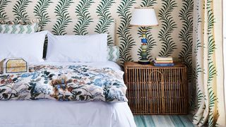 Image may contain Indoors Room Bedroom Furniture Bed and Dorm Room