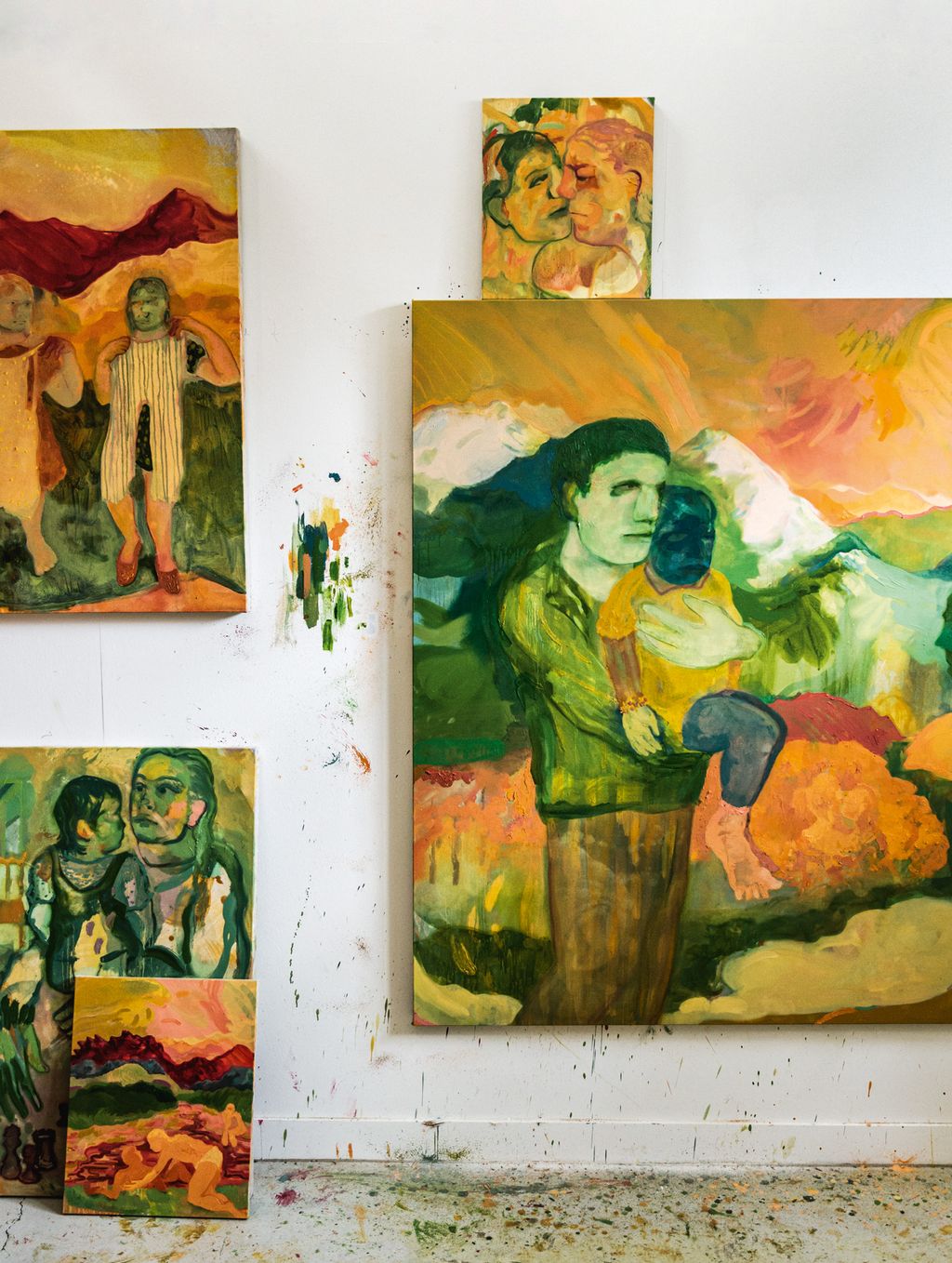 Her dreamlike landscapes are populated with diaphanous figures onto which the viewer can project their own narratives.