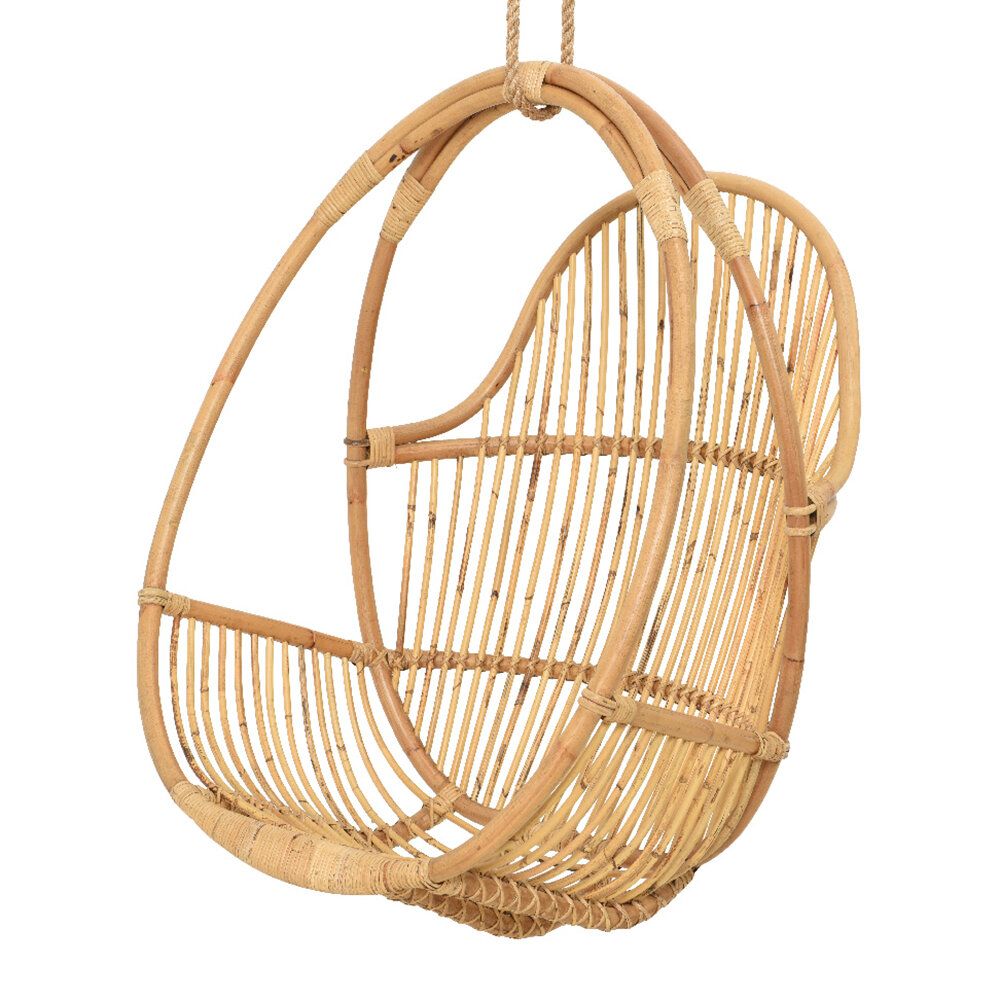 Outdoor rattan hanging chair from A by Amara 325. buttongroup Shop now