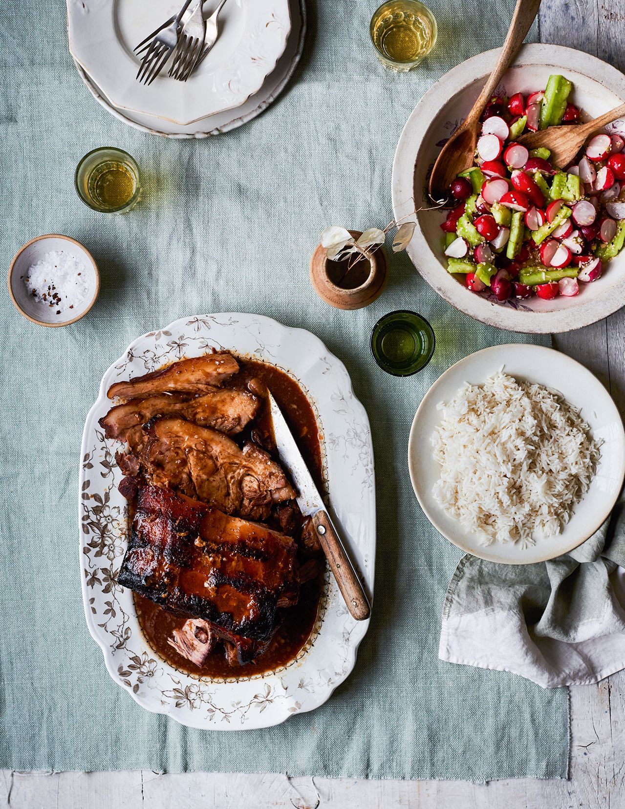 Image may contain Plant Food Dish Meal Cutlery and Fork