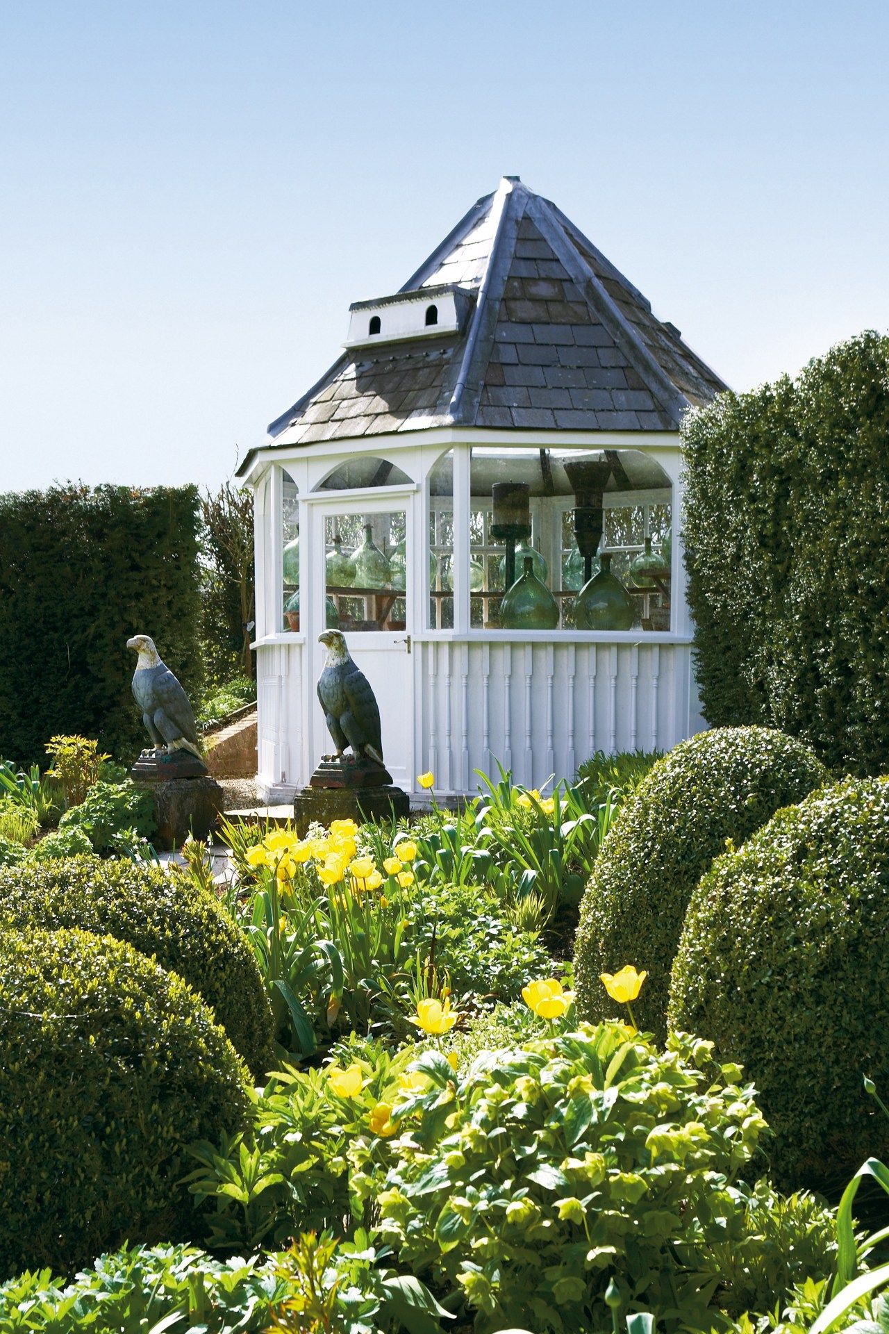 Image may contain Animal Bird Outdoors Garden and Gazebo