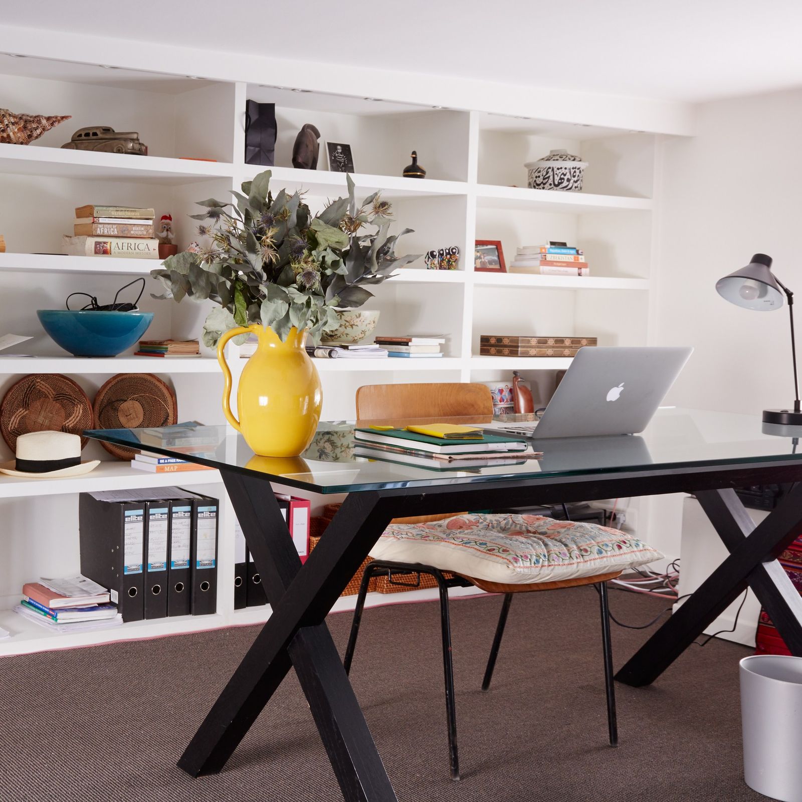 Image may contain Furniture Table Shelf Tabletop and Desk