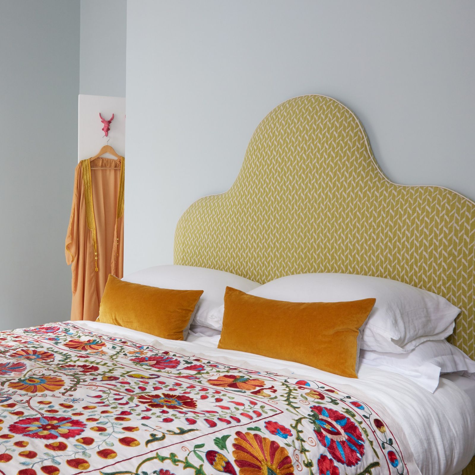 Image may contain Furniture Indoors Room Bedroom Bed Interior Design and Cushion