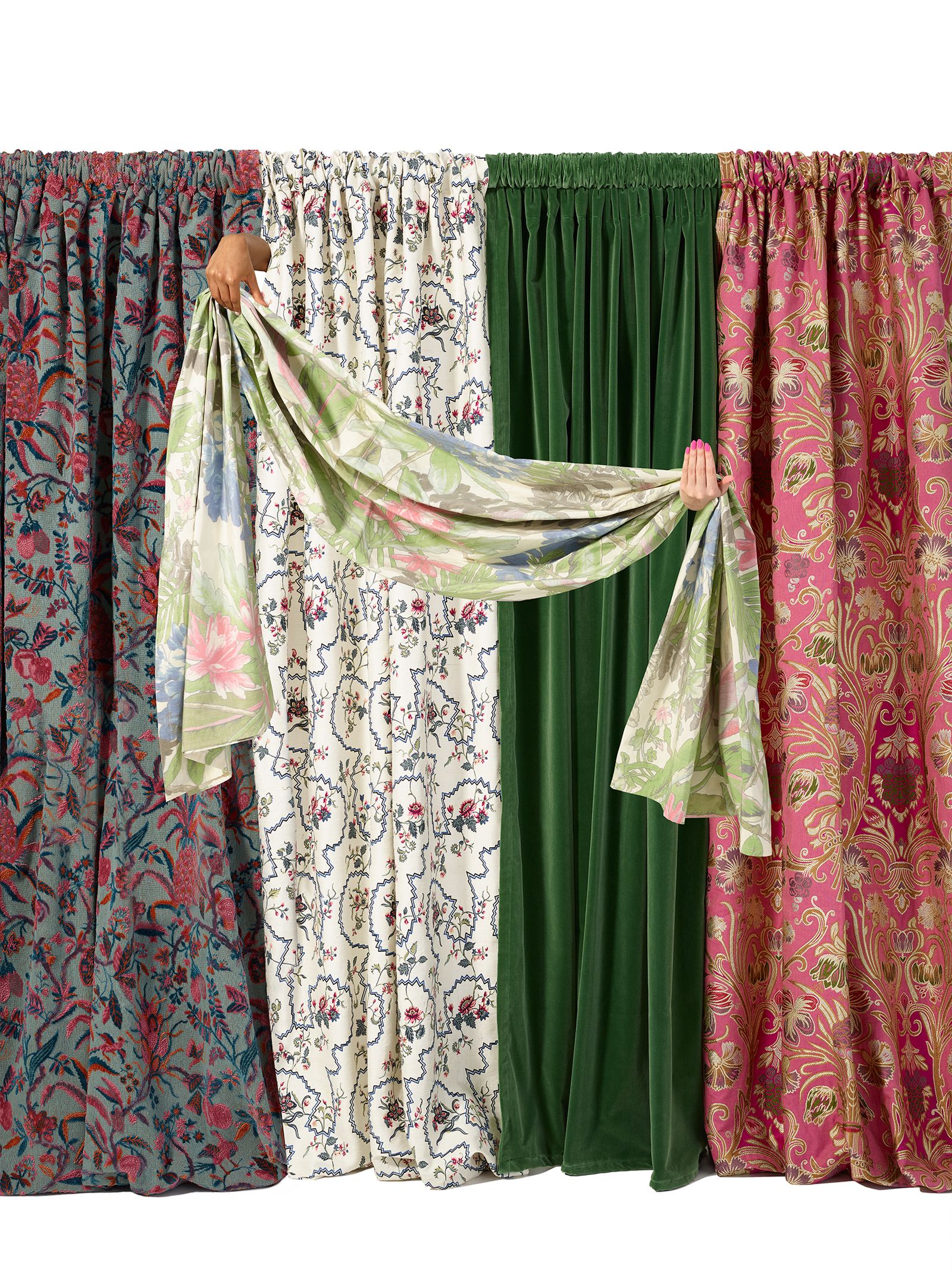 Image may contain Curtain