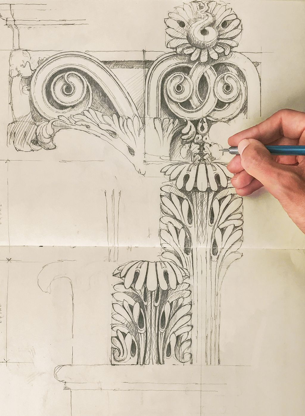 Image may contain Human Person Art Drawing Sketch Cross and Symbol