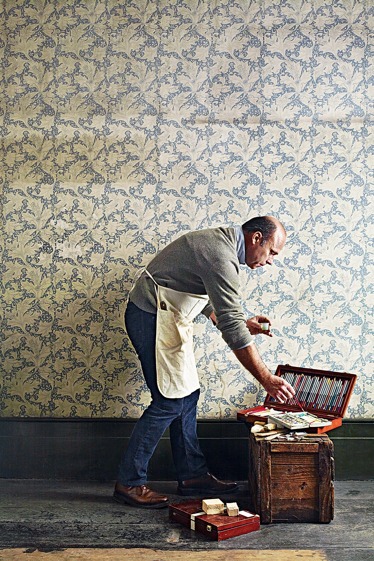 Wallpaper conservator Allyson McDermott