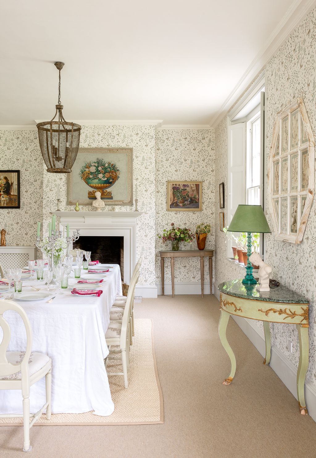 Image may contain Furniture Chair Indoors Room Living Room Interior Design Table Home Decor and Dining Table