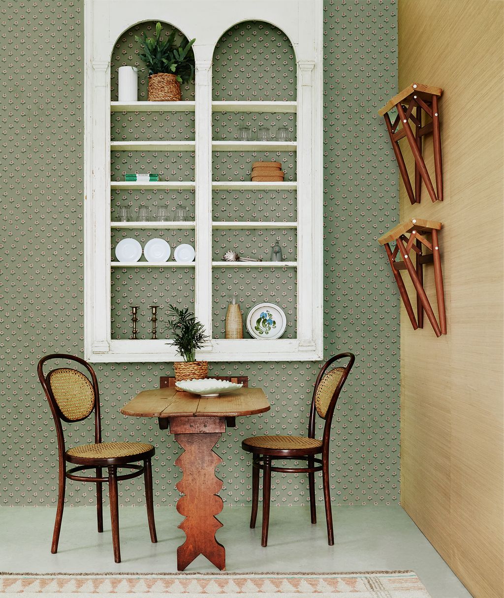 Image may contain Furniture Chair Shelf Cupboard Closet Cabinet Table and Dining Table