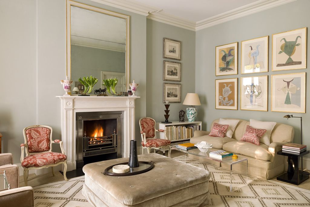 Drawing Room Fireplace At Home Pimlico Garden Square Flat | Real Homes
