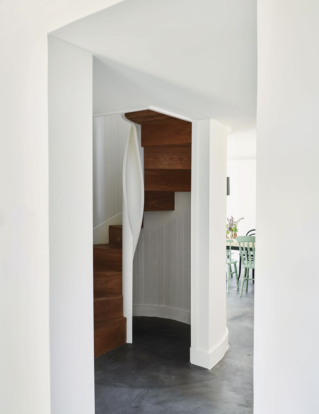 Handcrafted by carpenter Brian Jones this replaced an awkward Eighties flight of stairs. The steps are made from oak and...