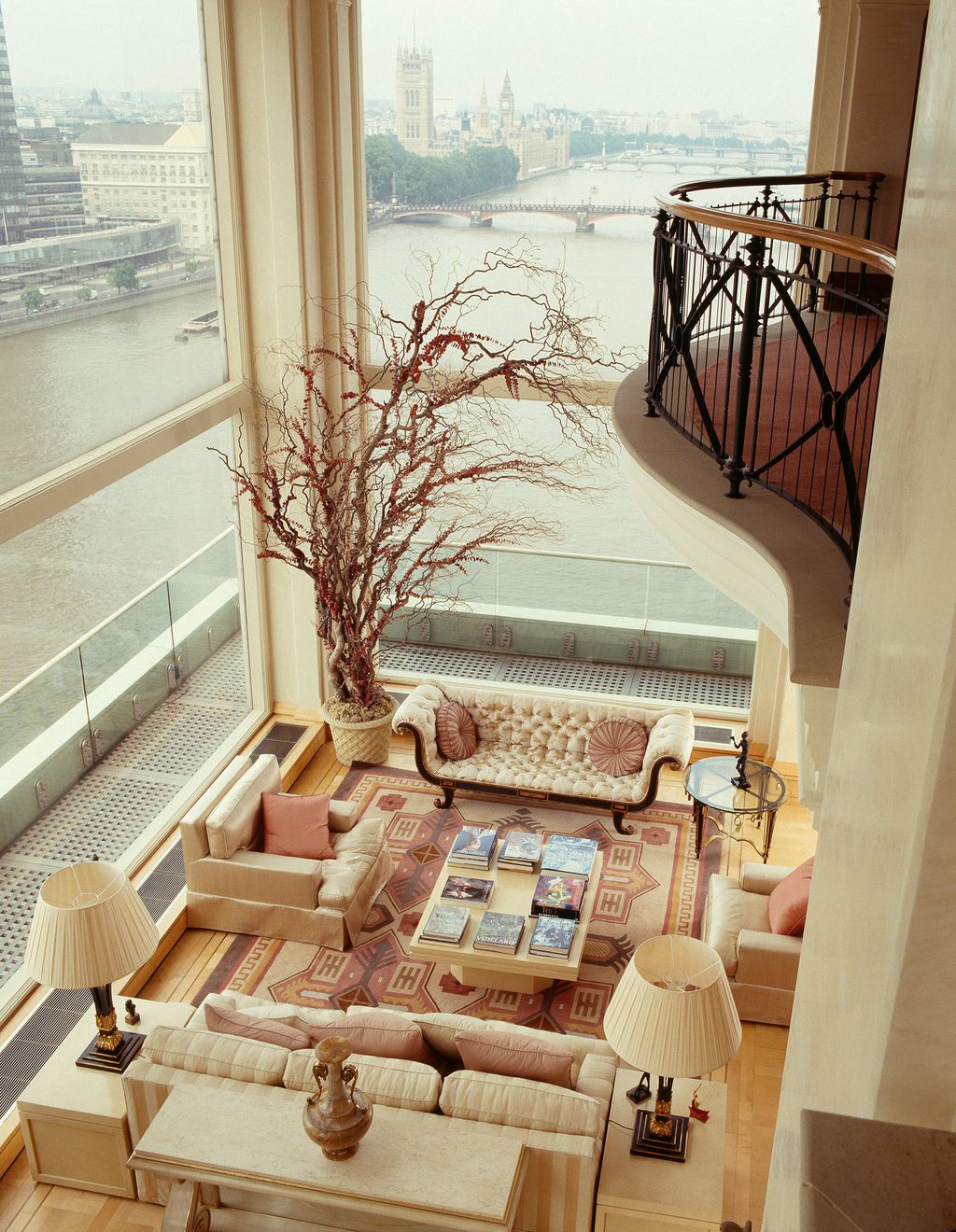 With its grandstand views over London and playboyfeel Jeffrey Archer's flat in Westminster photographed in 1995 is a...