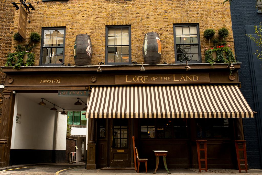 Lore of the Land opened by movie director Guy Ritchie in 2019 under his ‘Gritchie brewery label wears its traditional...