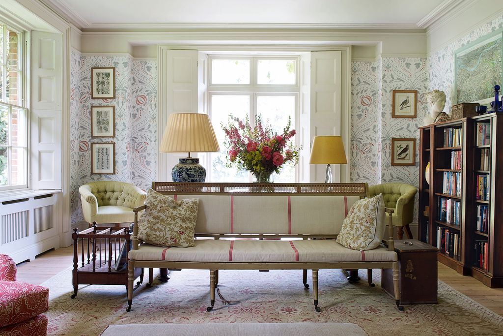 Living room design ideas. Image may contain Living Room Room Indoors Furniture Interior Design Couch Rug and Plant