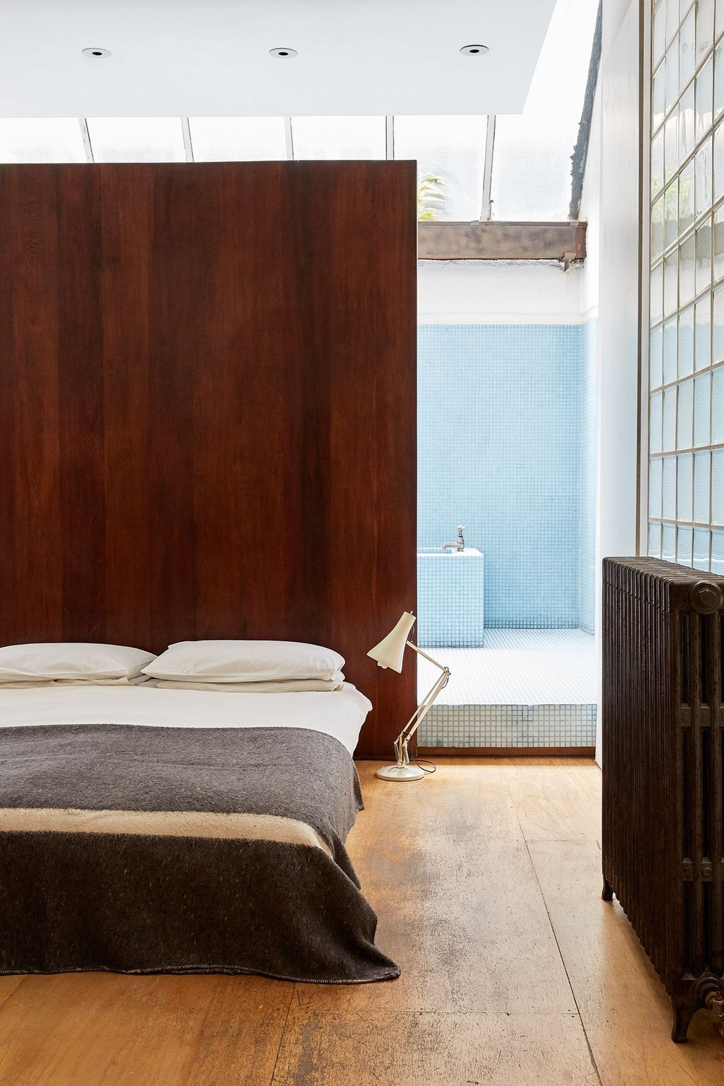 Modern Bedroom with Bathroom Divide  | Bedroom Design Ideas