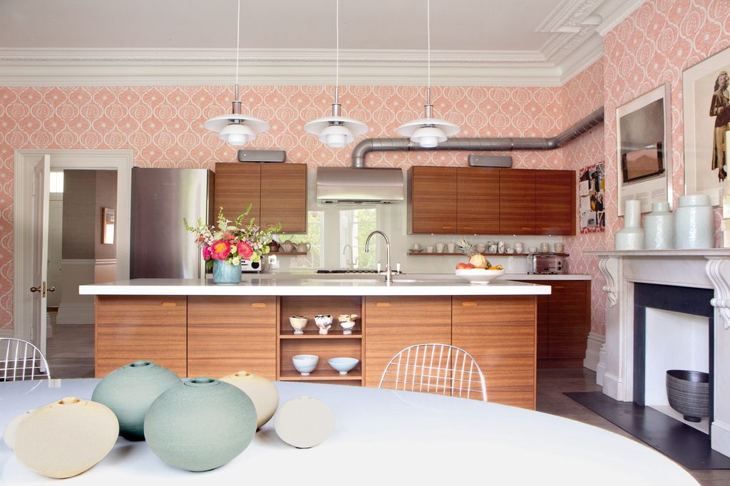 Image may contain Indoors Room Kitchen Interior Design and Kitchen Island