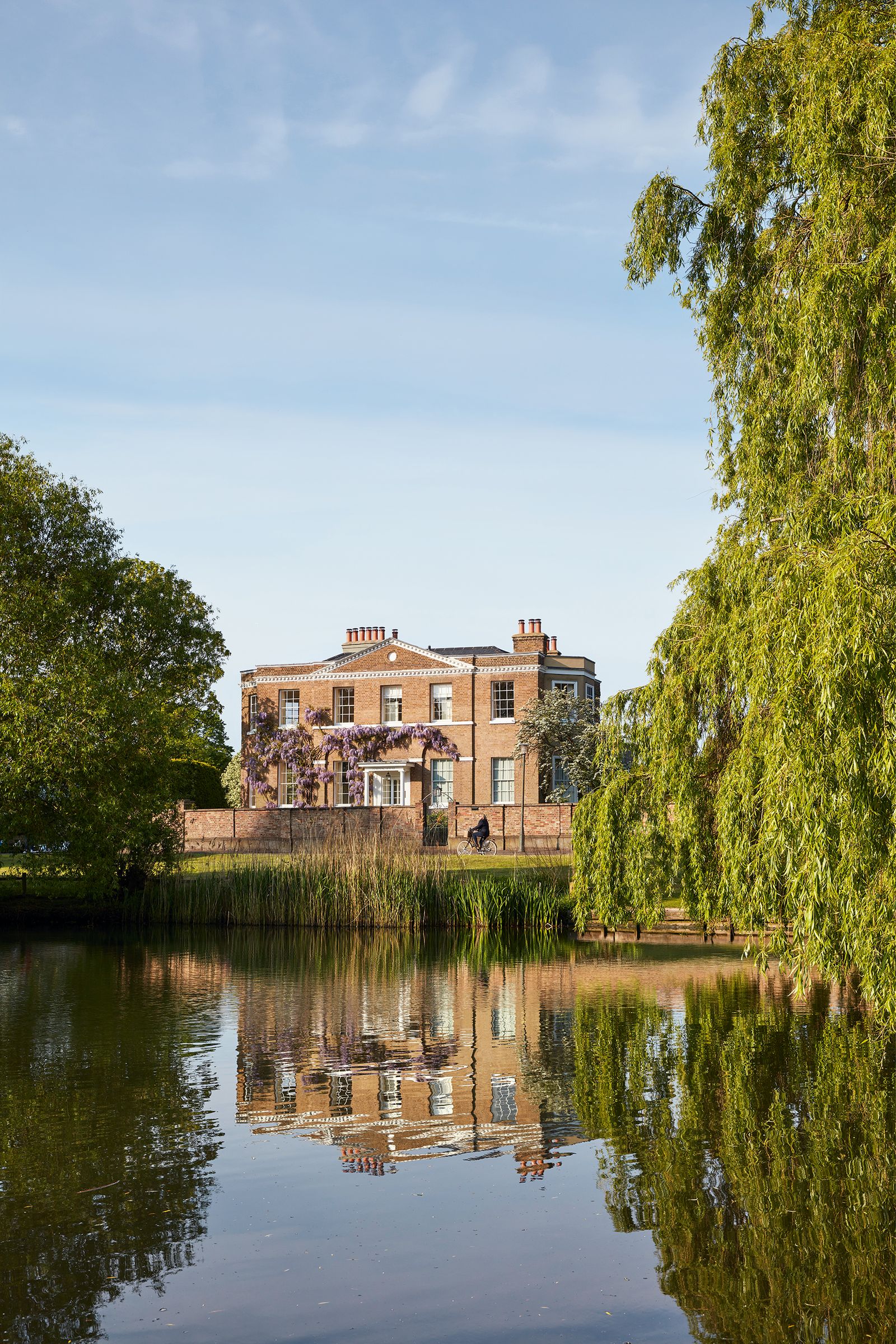 Image may contain Nature Outdoors Water Tree Plant Architecture Building Castle Land Fort Pond Housing and Moat