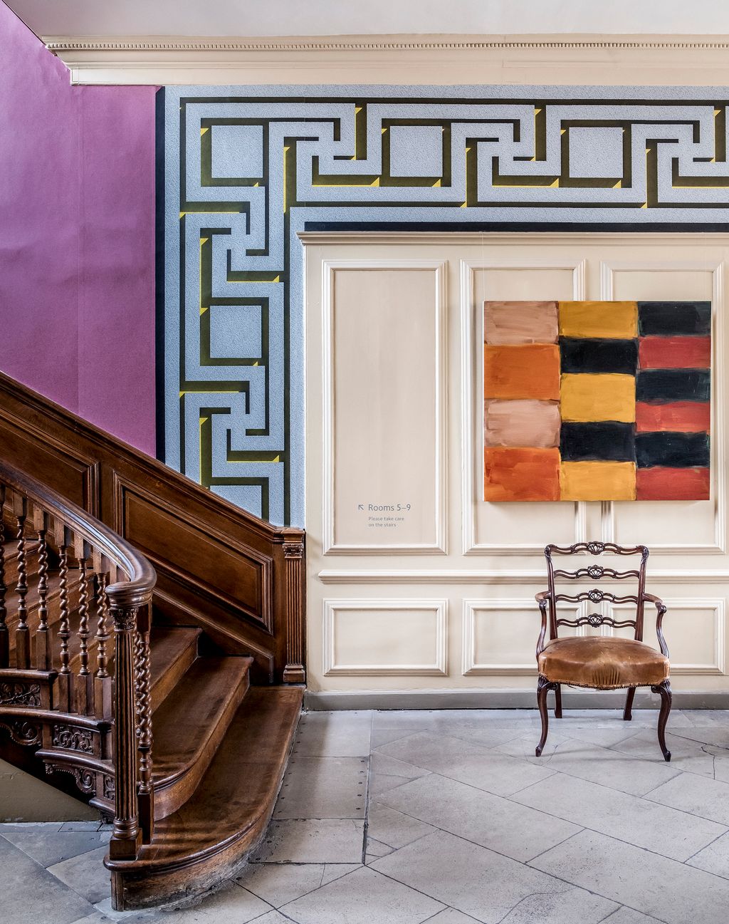 Image may contain Flooring Floor Banister Handrail Art and Wood