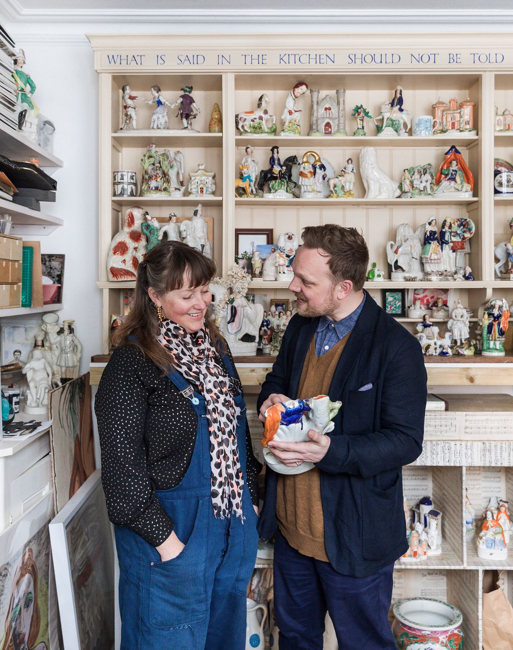 Image may contain Shelf Human Person Clothing Apparel Furniture and Pants