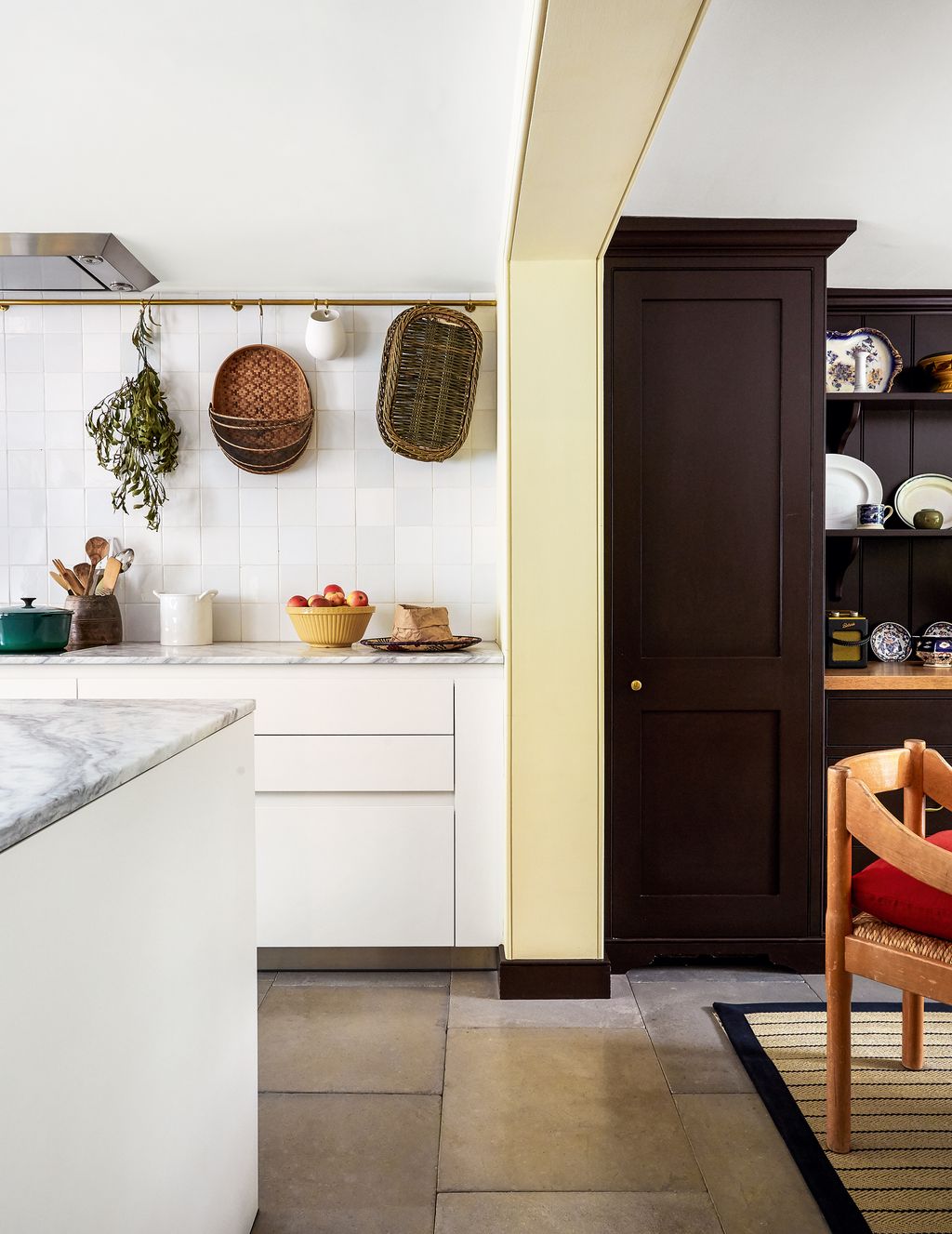 Kitchen Ideas. Image may contain Furniture Door Room Indoors Interior Design and Shelf