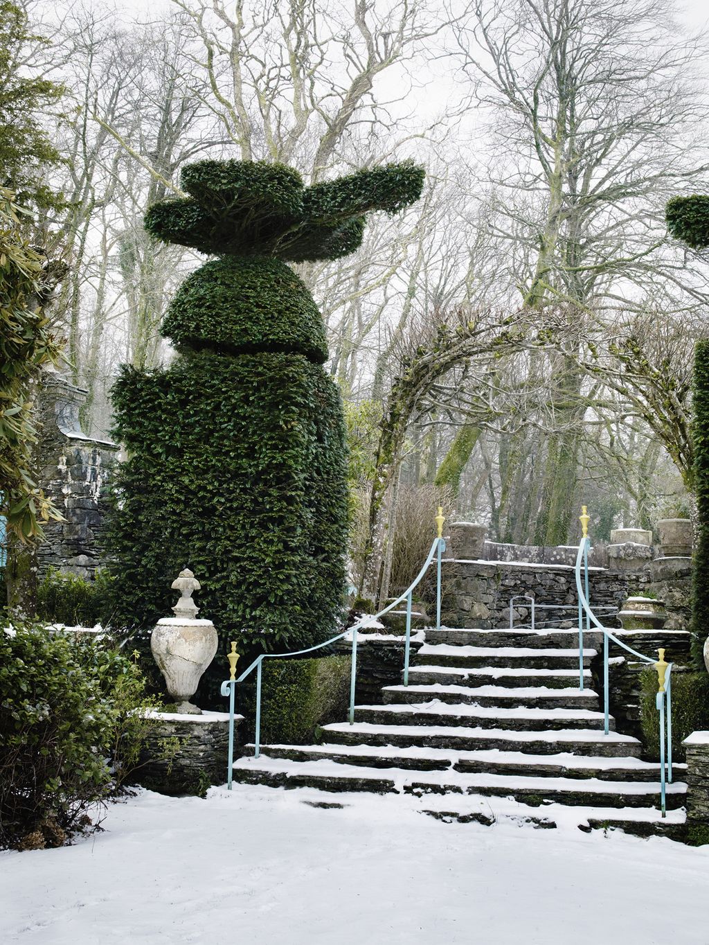 Image may contain Banister Handrail Garden Outdoors Arbour and Railing