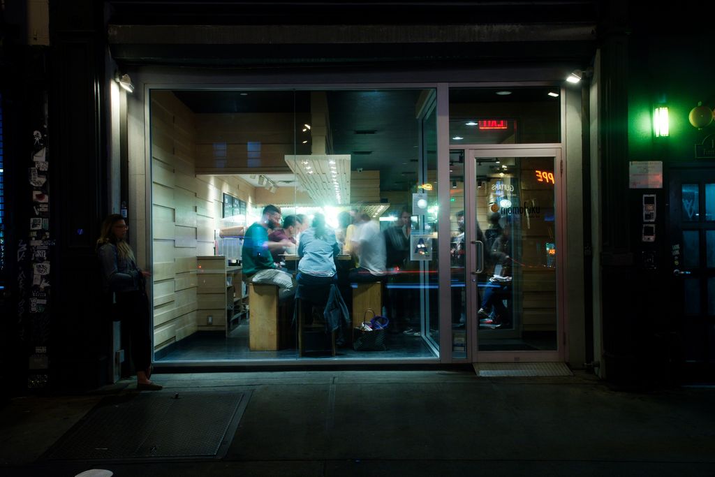 Image may contain Human Person Door Flooring and Restaurant