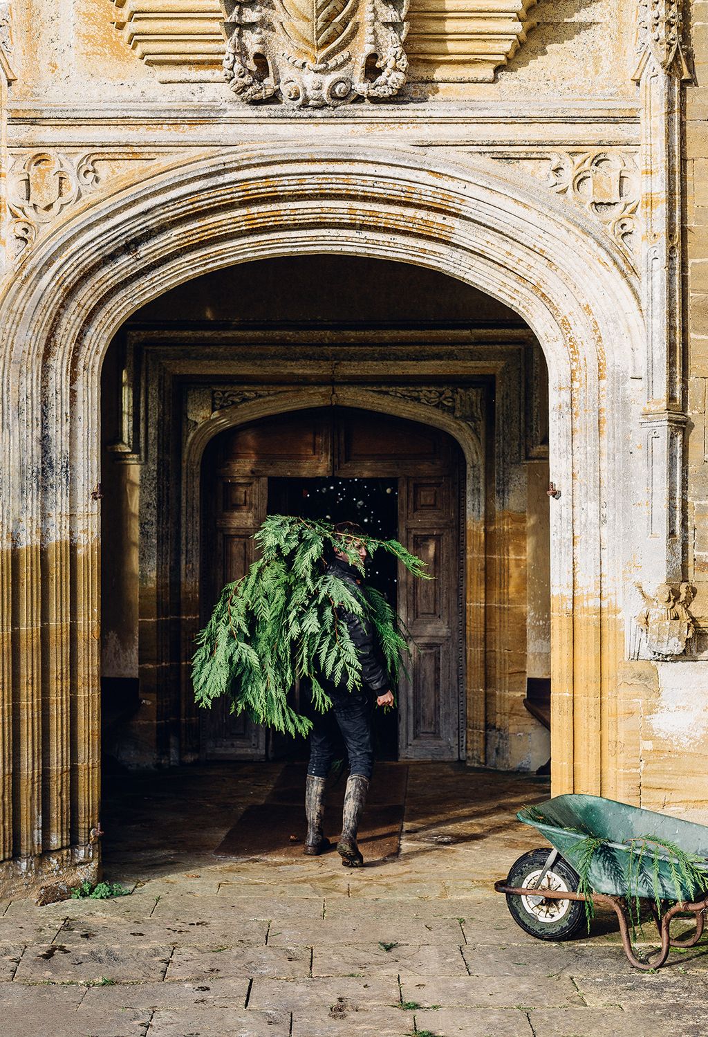 Image may contain Wheel Machine Flagstone Flooring Human Person Clothing Apparel Corridor Floor Footwear and Shoe