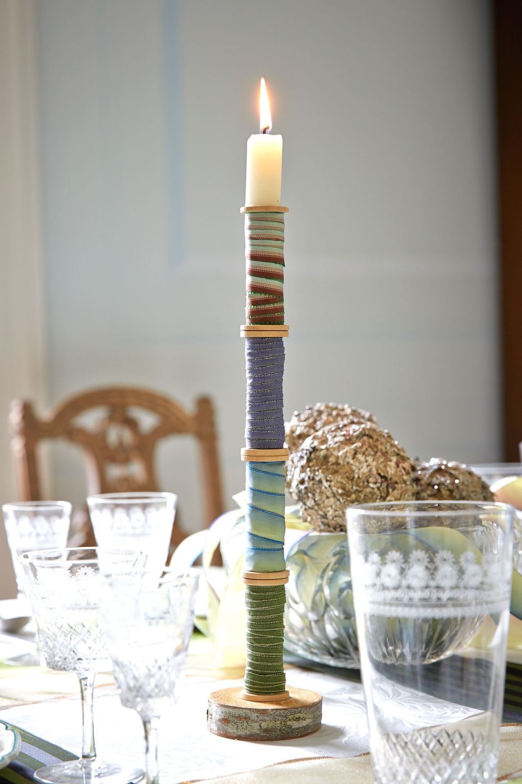 Image may contain Glass Furniture Chair Food Confectionery and Sweets