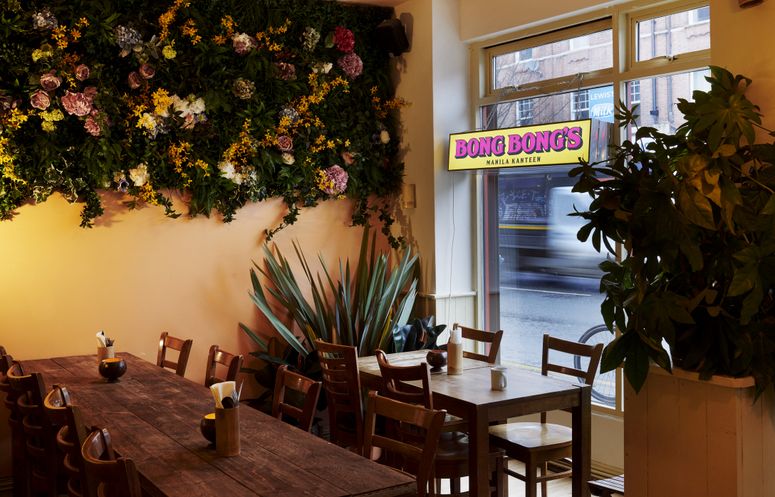 Image may contain: Furniture, Chair, Restaurant, Cafe, Wood, Plant, Cafeteria, and Hardwood