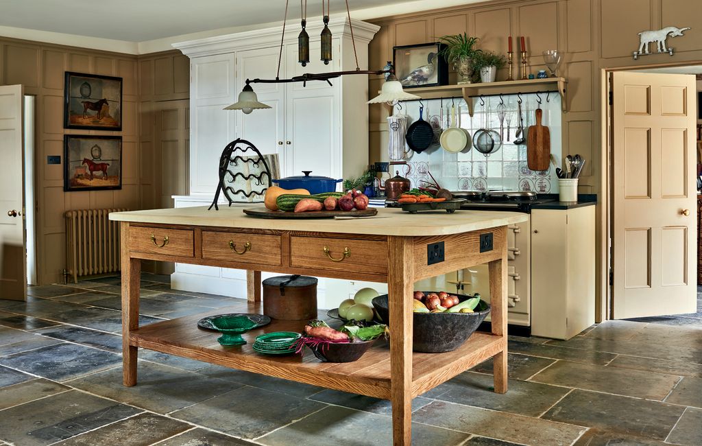 Image may contain Furniture Indoors Room Wood Kitchen Island Kitchen Shelf Interior Design and Plywood