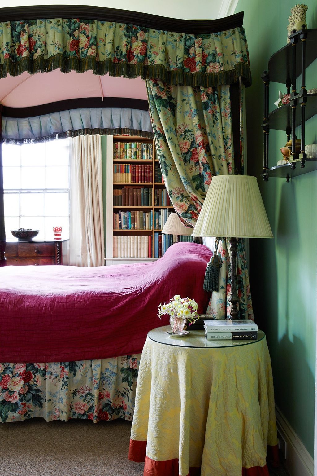 Floral Four Poster Bedroom Traditional Cornwall House | Real Homes