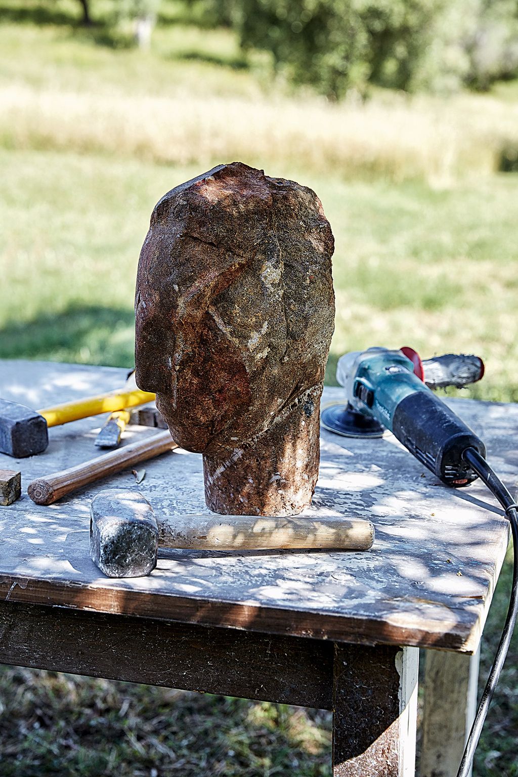 Quartzite Head | Emily Young  Tuscany