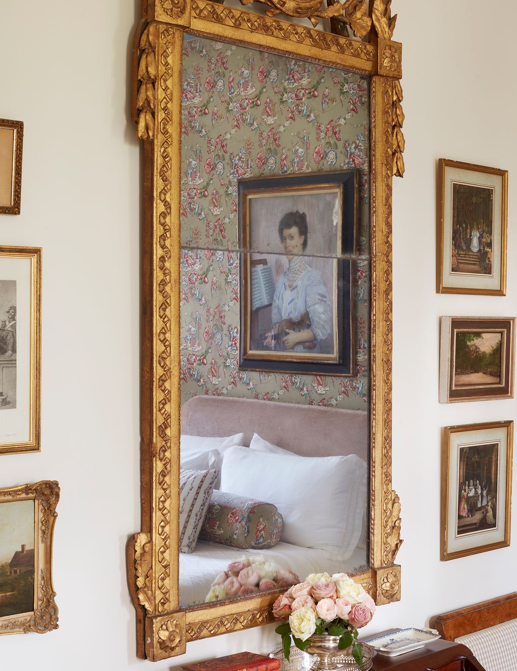 Image may contain Furniture Interior Design Indoors Home Decor Room Bedroom Human Person Bed and Art