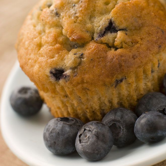 Image may contain Food Bread Plant Muffin Dessert Fruit and Blueberry