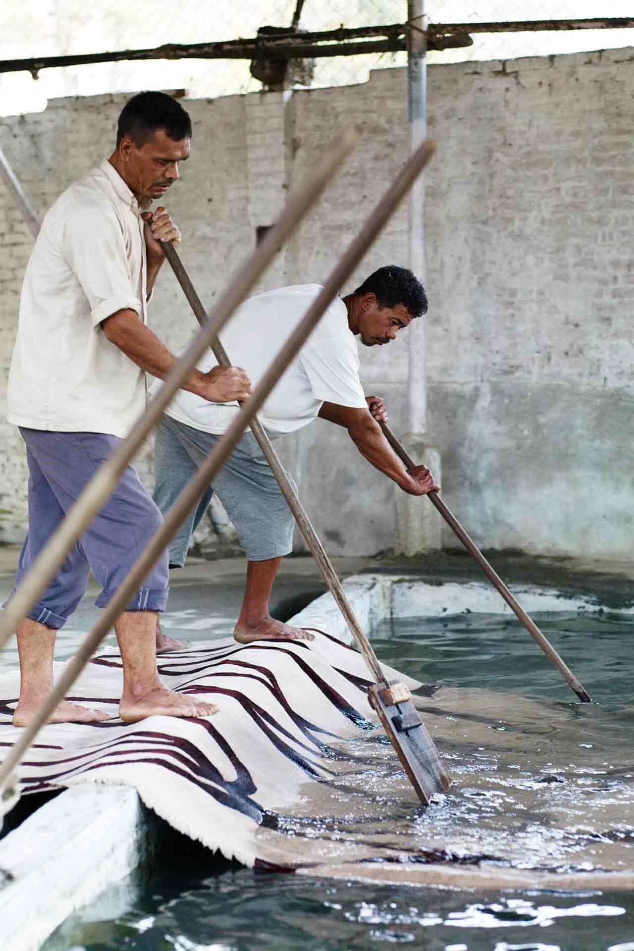 In Nepal with the The Rug Company's skilled weavers