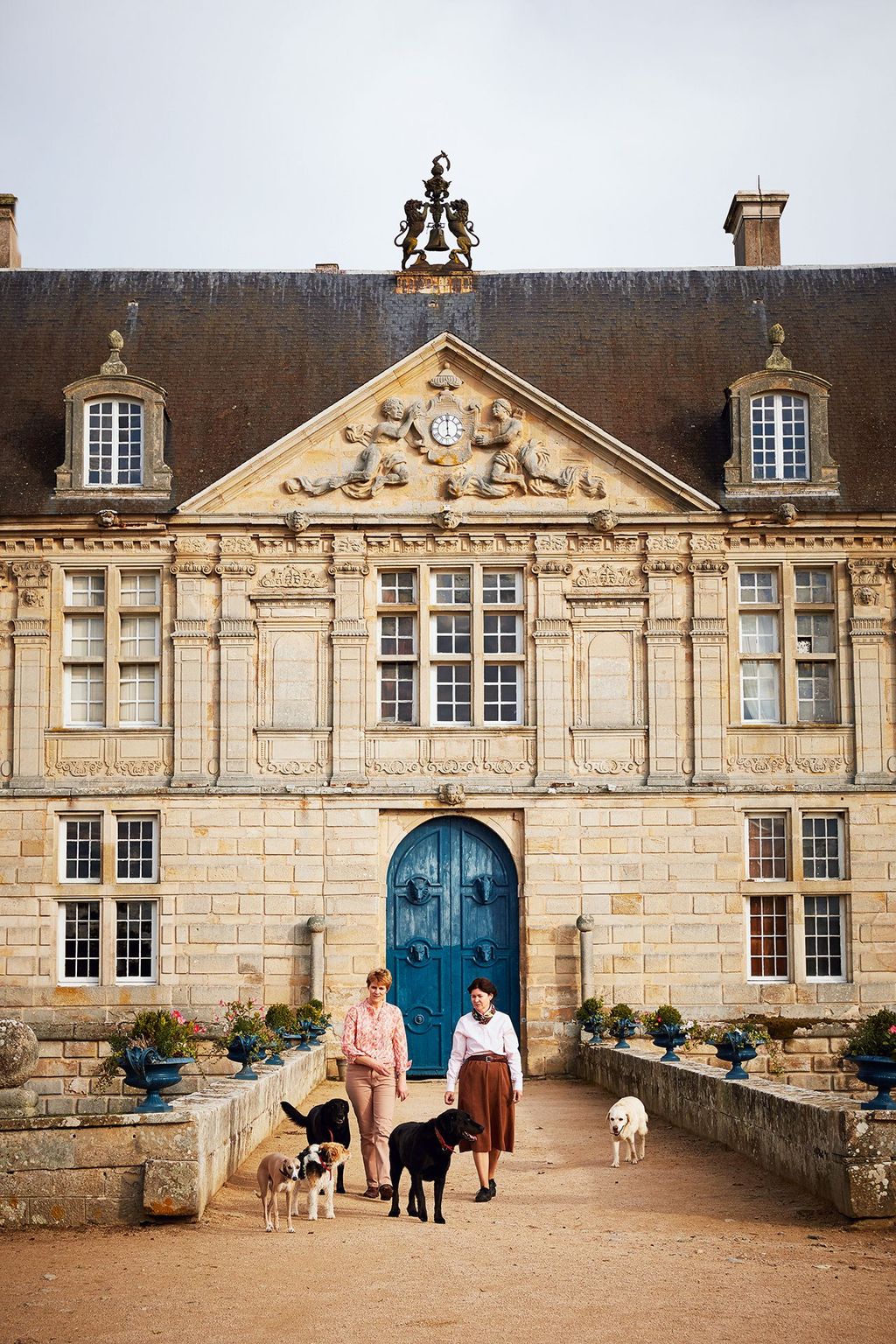 Amelie with her sister Charlotte on path leading to the Château de Sully.  Like this Then you'll love  What these...