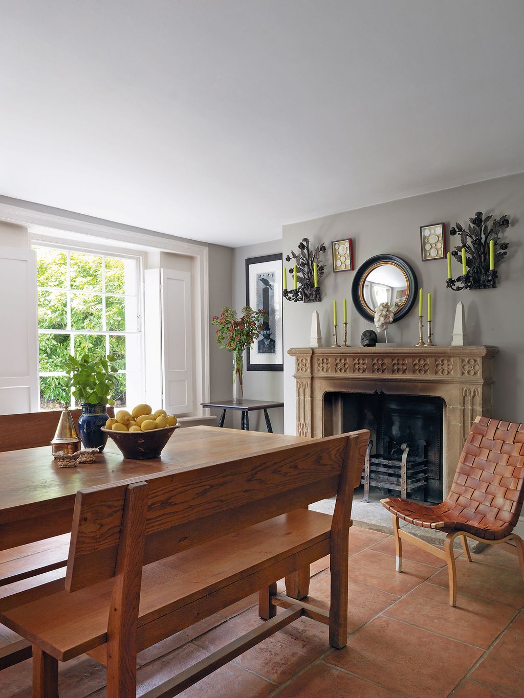 Image may contain Wood Hardwood Flooring Indoors Interior Design Furniture Chair Tabletop Room and Living Room