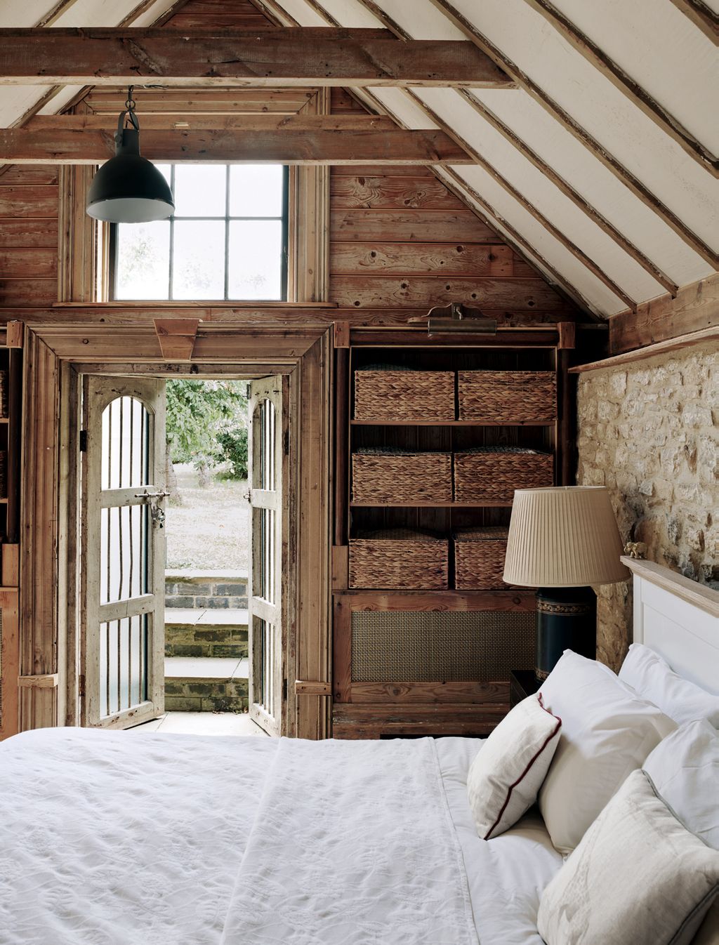 Image may contain Building Housing Indoors Loft Furniture and Bed