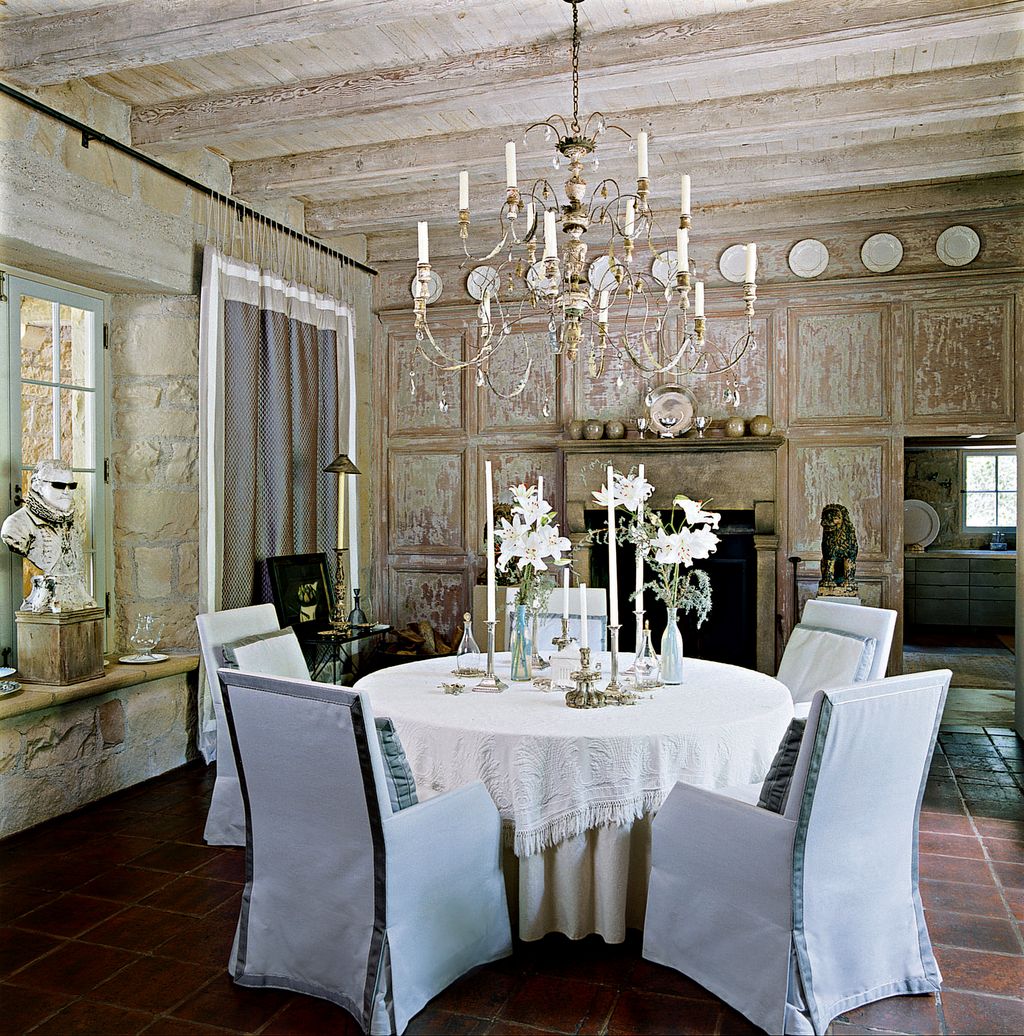 Image may contain Furniture Chair Room Indoors Dining Room Table Home Decor Dining Table Flooring and Floor