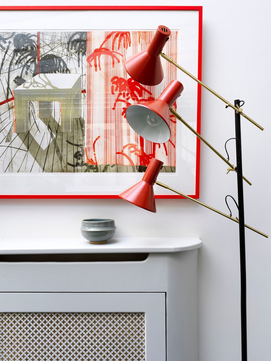 Habitat's 'Nyx' lamp adorns the other side of the dining area.