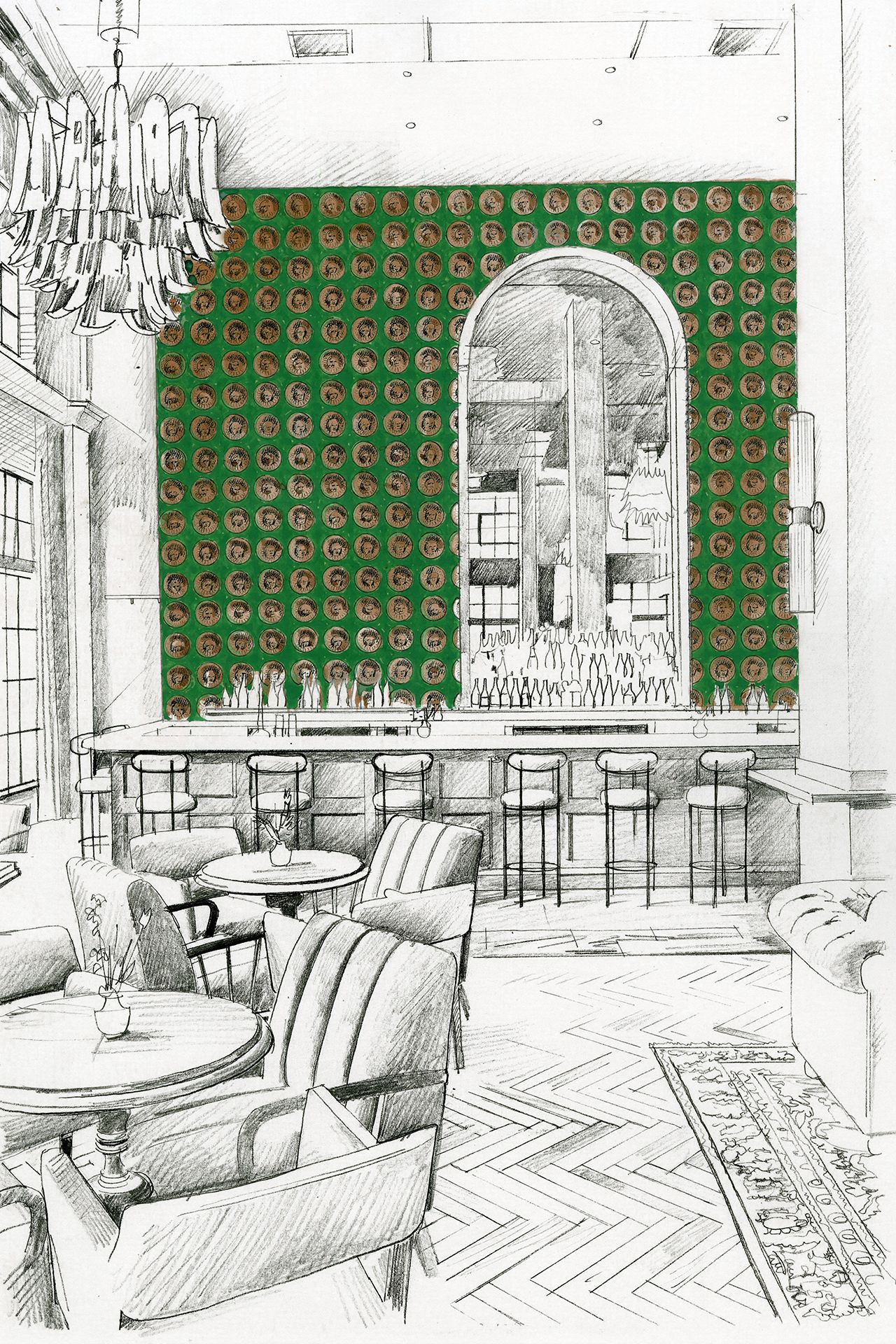 Image may contain Furniture Chair Building Architecture Art and Drawing