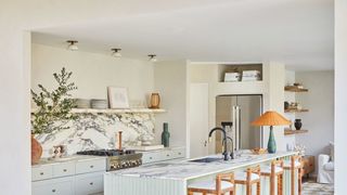 Image may contain Indoors Room Kitchen Furniture and Kitchen Island