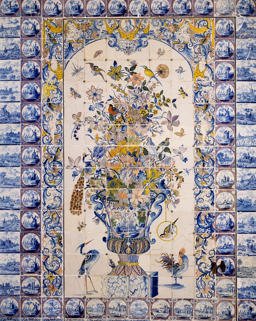 A Delft tile tableau at Chateau de Rambouillet IledeFrance.