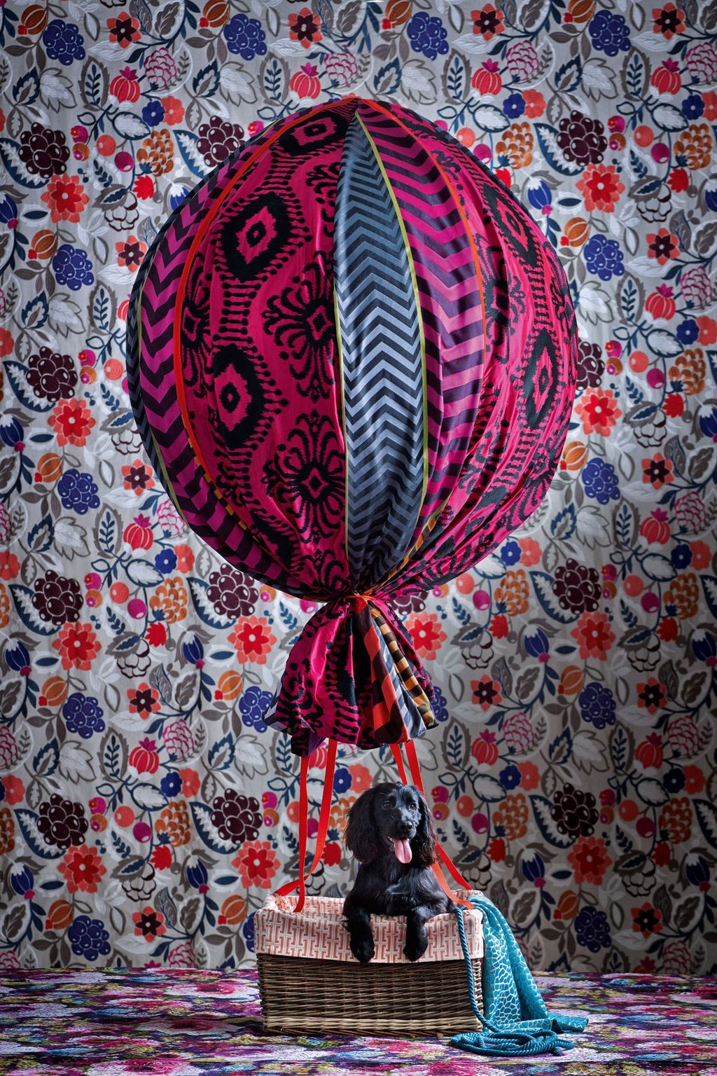 Hot Air Balloon Printed Fabrics Pattern Mixes  Doghouse Ideas