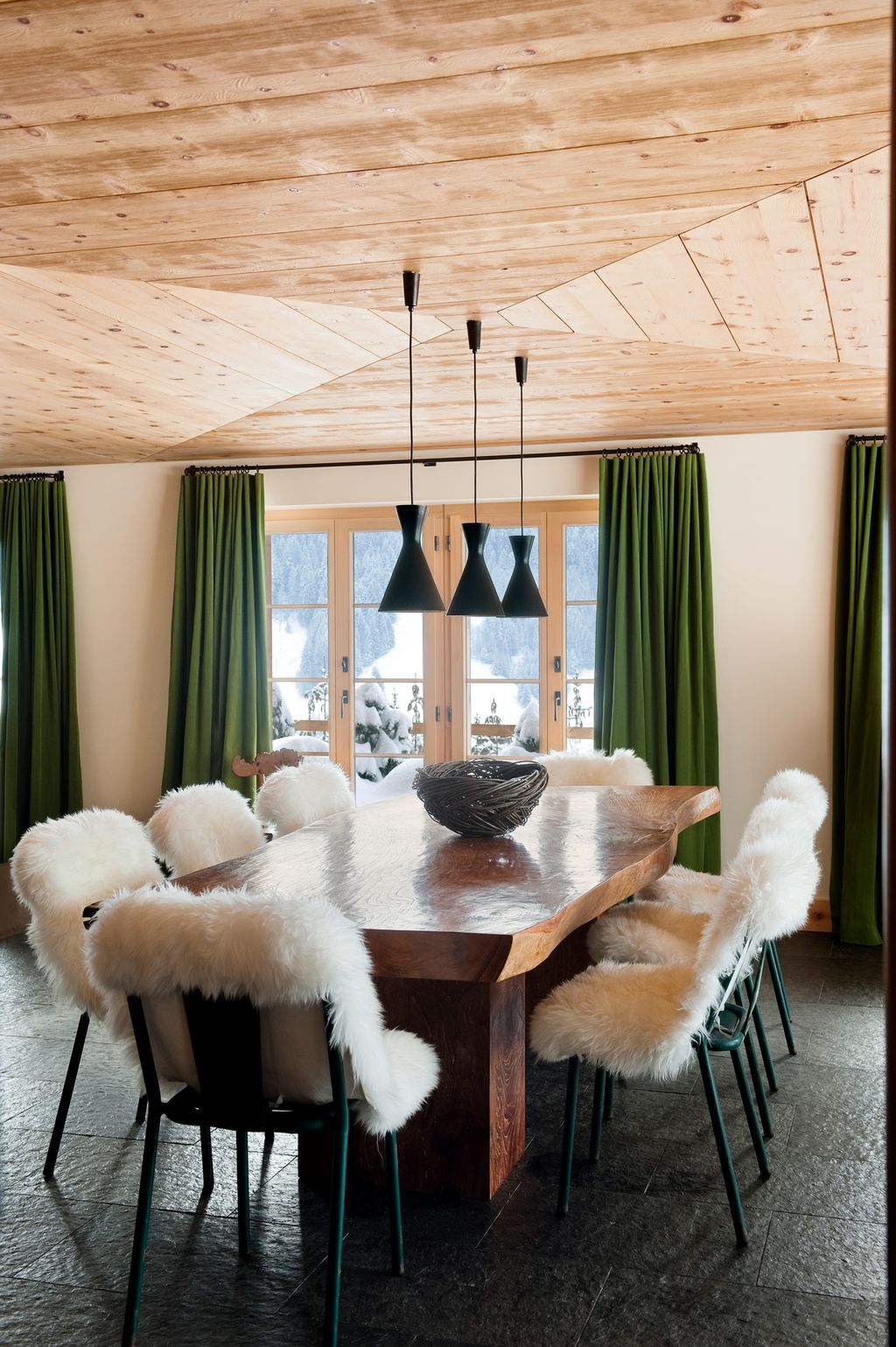 Image may contain Furniture Chair Interior Design Indoors Room Wood Dining Room Living Room Flooring and Hardwood