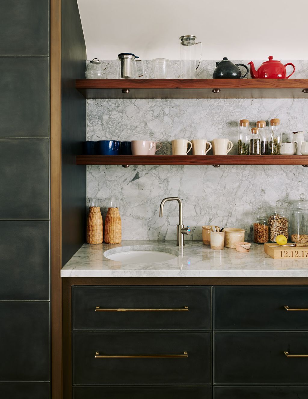 Image may contain Furniture Indoors Room Shelf and Kitchen