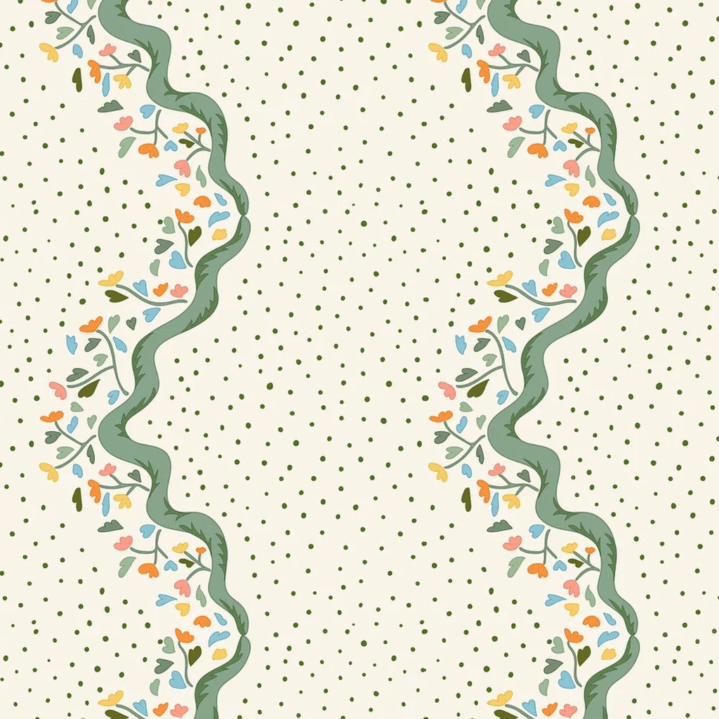 'Chintz Caroline Green' by Ottoline 168.00 per roll.  buttongroup Shop now