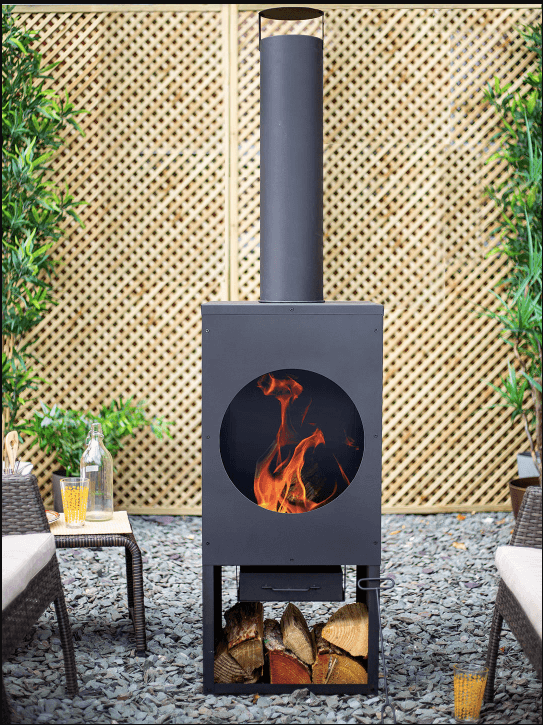 La Hacienda 'Cricklade' large steel chiminea 179.  buttongroup Shop now