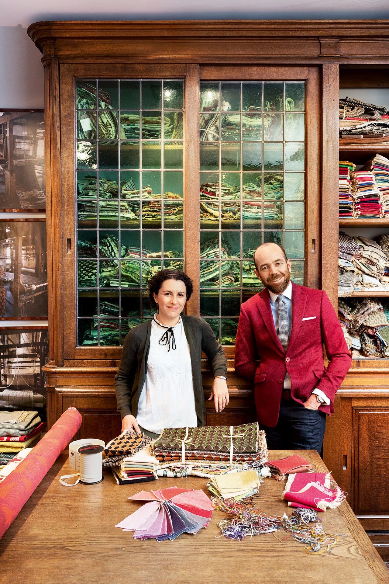 Image may contain Furniture Human Person Cabinet China Cabinet and Shelf