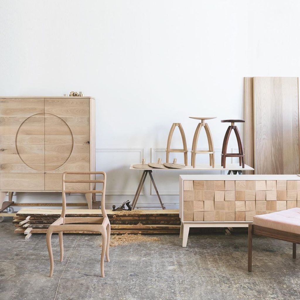 Image may contain Wood Furniture Tabletop Plywood Hardwood Flooring Table Floor Dining Table and Chair